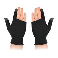 1 Pair Finger Sleeve Sweatproof Breathable Sensitive Gaming Touch Screen Fingertips Cover Thumb Gloves for PUBG Mobile Game beige