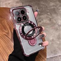 Xiaomi 15T Pro dėklas Smūgiams atsparus Magnetinis Laikiklis Telefono Dėklas Mi 15 T 15T 14T 13T Pro Stovas Skaidrus Minkštas Silikoninis Dangtelis For Xiaomi 15T
