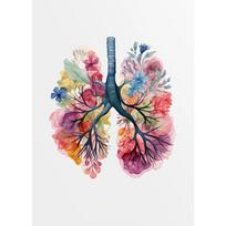 Žmogaus organų anatomijos plakatai Gėlė Plaučiai Akvarelė Neurologija Psichologas Drobės tapyba Sienos paveikslas Medicinos kabineto dekoras 21X30cm Unframed