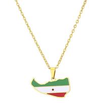 Somalilando žemėlapio ir vėliavos pakabukas ant kaklo, lašantis aliejus, retro nerūdijančio plieno grandinėlė, nacionalinio stiliaus raktikaulio grandinėlė dovanai 1 auksas