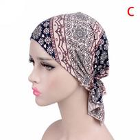 Moterims Musulmoniškas Turbanas Vėžio Chemoterapijos Kepuraitė Tampri Apvyniojama Kepuraitė Skara Galvos Dangalas Kepurės Naujas Gėlių Rašto Galvos Apdangalas Kepuraitė ir Turbanas Moterims C