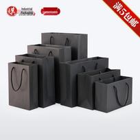 Sandėlyje Juodas Kraft Popieriaus Dovanų Maišelis su Individualiu Logotipo Spausdinimu Black; 10x12x6 cm black