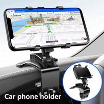 Automobilio prietaisų skydelis Telefono laikiklis Mobiliojo telefono stovas Pasukamas automobilio laikiklis Išmaniojo telefono laikiklis Saulės skydelio veidrodžio tvirtinimo atrama juoda