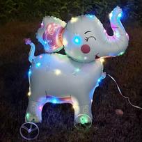 Su ratukais Animacinis gyvūnas Balionas su šviesa 3D gyvūnas Pripučiamas žaislas Gyvūnas Vaikų dovana Pink Elephant