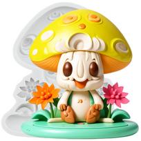 Mushroom Silicone Molds Mushroom Elf Ladybug Fondant Mold Cake Decorating Tools Cupcake Topper Candy Chocolate Gumpaste Mold pilka spalva