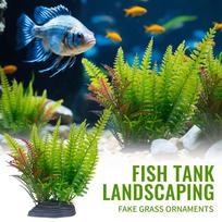Fish Tank Simulation Water Grass Aquarium Decoration Plastic Fake Water Grass Decoration One Size žalia