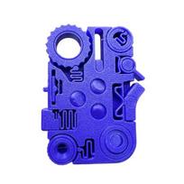 12-in-1 Streso mažinimo žaislas Kišeninio dydžio Nešiojamas 3D spausdintas Sukamas pavarų Fidget spinner Deimpresijos veiklos lenta Edukacinis žaislas violetinė