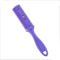 Professional Scissors Tool Thinner Comb Hair Razor Double Cutting Trimmer violetinė