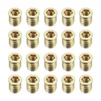 20 vnt. M6 M8 M10 medinių baldų įsukamos veržlės, anglinio plieno sriegiai medienai M6x17mm