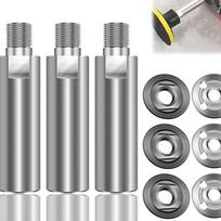 3 vnt./rinkinys 80 mm sriegio adapterio velenas poliravimo padėklas šlifavimo jungiamasis strypas poliruoklio priedai M10 kampinio šlifuoklio prailginimo strypas one size