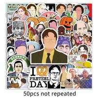 50 Waterproof 'The Office' TV Show Stickers: Drama Merchandise for Notebooks, Planners, and Luggage.