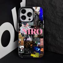 N-NIRO OX7 Dainininko telefono dėklas, skirtas iPhone 11,12,13,14,15,16,17,Pro,Max,Plus,E,Air,Mini, IMD Matinis juodas iPhone14