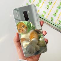 Dėklas Xiaomi Pocophone F1 Poco F1 Madingas gėlių dangtelis Minkštas silikoninis plonas telefono dėklas, skirtas xiaomi Pocophone F1 Global F 1 Funda Pocophone F1
