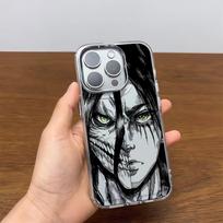 Karštas Anime Attack On Titan telefono dėklas iPhone 17 16e 16 15 14 13 12 11mini Pro Max X XR XSMAX 8 7 Air Plus minkštas dėklas iPhone 11 black