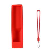 Silicone Remote Case Shock Absorbing Structure Ergonomic Texture Enhancing Drop Resistance Washable Remote Protectors raudona