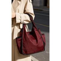 Women Large Capacity Tote Bag, Multi-pocket Handbag, Foldable Eco Shopping Bag Casual Shoulder Bag 30*28
