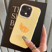 Simple Yellow Striped Lemon Pattern Silicone Phone Case For iPhone 17 Pro Max 14 Plus 11 12 13 14 15 16 Pro 17 Air Soft Cover iPhone 11 Pro balta