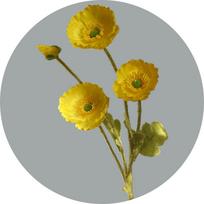 Artificial Flower Silk Poppies for Home Decor Bouquet Wedding Party Faux Flower Handmade Real Smooth for Touch Flowers geltona