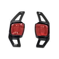 2 vnt. Automobilio vairo pavarų perjungimo mentelės prailgintuvai, skirti Volkswagen VW Golf 8 MK8 GTI/GTD/GTE/R-Line Polo Jetta Tiguan Atlas Pearl Black