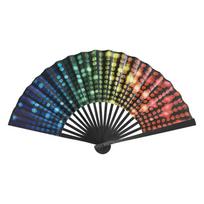 Large Kung Fu Fan Gradient Colorful Clacking Fan Japanese Style Folding Hand Fan  Party Polka dots