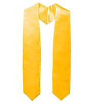 Universiteto baigimo ceremoninis diržas, prailgintas, peties juostos, aukščiausios kokybės satino audinys, oficialiam naudojimui geltona