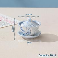 Mini Tea Set Chinese Kung Fu Ceramic Teapot and Teacup for Home Office Decor  Gift for Tea Enthusiasts A8