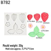 DIY Silicone Mold for Fondant Chocolate Leaves & Strawberry Flowers - Cake Decoration & Crafting Tool