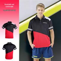 Donic Quick-Dry Short Sleeve Table Tennis T-Shirt for Men & Women - Competition & Training Sportswear red