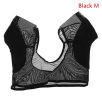 Transparent Mesh Ultra-Thin Vest Absorbent Deodorant Pad Women T-Shirt Washable Sweat Proof Under Top With Underarm Sweat Pads juoda