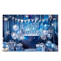 Happy Birthday Banner Backdrop, Party Photo Background Cloth for Celebration, Bunting Flag Decor for Kids Women, Happy Birthday Supplies Small S