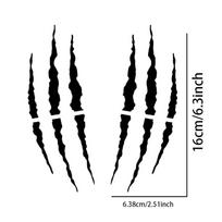 Personalized Monster Ghost Claw Motorcycle Stickers Waterproof Motorbike Front Fairing Racing Helmet Decorative Vinyl Decals 6.38x16CM raudona