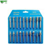 6 mm kotas, galvanizuotas deimantinis šlifavimo strypas akmens ir nefrito drožybai, aukštos kokybės lydinio galvutė 20-piece set