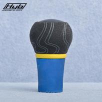 Blitz Black Edition Suede Leather Car Gear Shift Knob Racing Sports Style Manual Shift Lever Knob Ultra Graffiti Style Car Parts MM Blue
