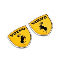 2 vnt. Automobilio Shield Emblema Ženklelis Lipdukas 3D Metalinis Briedžio Logotipas Decal for Volvo XC90 V90 V60 XC60 V40 S80 S60 S90 C40 XC40 V70 XC70 C30