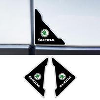 LQLT3 2PCS Car Door Corner Anti-collision Cover Door Protection Strip For Skoda Octavia 2 A5 A7 Superb Rapid Yeti Kodiaq Fabia A7