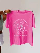 Surviving Purely Out of Spite Skeleton Women's Tee - Casual Brown Graphic Top S