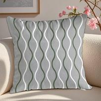 Kawaii Grid and Wave Ornamental Pillows Decorative Cushion Covers x Cushions Cover Home Decor Items Decorations Bedroom 30cmx30cm