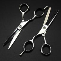 5,5  ir 6,0  Kairiarankiams Tiesūs Žirklės su Dovanų Dėžute - Vokietija 6-inch Left-Handed Straight Shears black