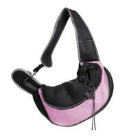 Naminio gyvūno katės šuns nešiojimo kuprinė kelioninė rankinė per petį tinklinė sling nešiojimo pakuotė naminių gyvūnų nešiojimo reikmenys crossbody rankinė per petį (pink,S) rožinė