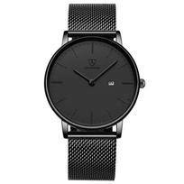 Date Analog Quartz Mesh Black [BEN NEVIS] Men's Watch, Simple, Stylish, Slim, Casual, Display, Waterproof, Watch, Band,