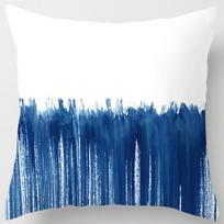 Blue Tone Style Printed Square Pillowcase, Home Decoration, Car Sofa Cushion Cover 40X40Cm Peach skin 18*18(CM)-1Pcs