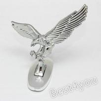 Populiarus vintažinis universalus 3D erelio automobilio logotipas su priekinio gaubto ornamentu su metaliniu gaubtu