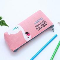 Penalas Flamingos Canvas Mokykliniai reikmenys Kanceliarinės prekės Dovana Mielas pieštukų dėžutės krepšys rožinė