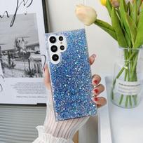 INS Style Bling Glitter minkštas guminis dėklas, skirtas Samsung S24+ S23 S22 Ultra S21 S20 Note 20 Ultra S10 Note 10 Plus A32 A72 A73 5G Samsung S21 Ultra mėlyna