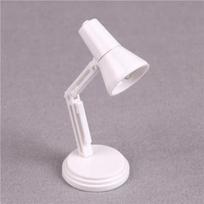 1/12 žaislų namų žaislų priedai Mini LED skaitymo lempa žaislinė stalo lempa balta