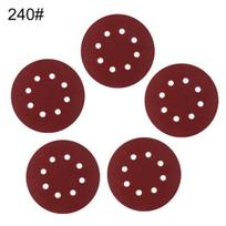 DYS ĮRANKIŲ PARDUOTUVĖ 5vnt 40-240 Grit 125mm apvalus poliravimo švitrinis popierius su 8 skylėmis šlifavimo disko lakštai 150 Grit gray
