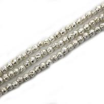 Natūralaus lavos akmens apvalūs hematito karoliukai, skirti 4 6 8 10 mm rankdarbiams papuošalams gaminti 4mm 95pcs sidabras