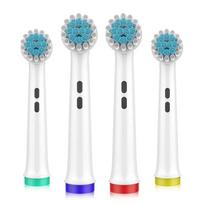 Jautrios minkštos keičiamosios šepetėlio galvutės, skirtos Oral B dantų šepetėlio galvutėms, suderinamos su Oral B elektriniu dantų šepetėliu 4Pcs Brush Heads