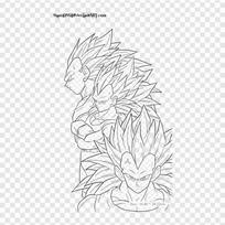 Pleistukai drabužiams, krepšiui, lygintuvu tvirtinami šiluminiai lipdukai, linijinio piešinio Vegeta Goku raštas, skalbiami, šilumos perdavimo gray