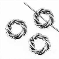 11x11mm mažų skylučių tarpikliai karoliukai senoviniai sidabro spalvos metalo amatų prekės ženklas: WYISYWG 10 vnt